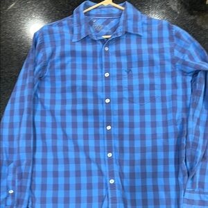American Eagle Outfitters athletic fit button up plaid shirt